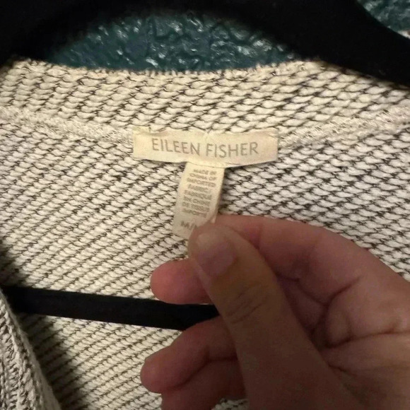 Eileen Fisher Organic Cotton Terry Zip Jacket in Ash Gray Women’s Size M‎ - Picture 4 of 4